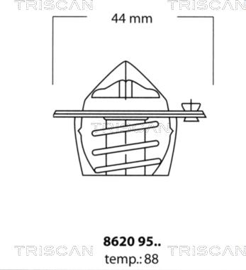 Triscan 8620 9588 - Термостат, охолоджуюча рідина autozip.com.ua