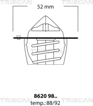 Triscan 8620 9892 - Термостат, охолоджуюча рідина autozip.com.ua