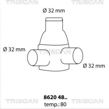 Triscan 8620 4880 - Термостат, охолоджуюча рідина autozip.com.ua