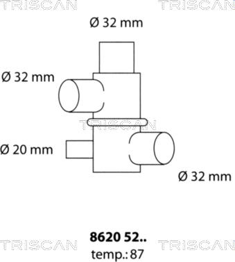 Triscan 8620 5287 - Термостат, охолоджуюча рідина autozip.com.ua