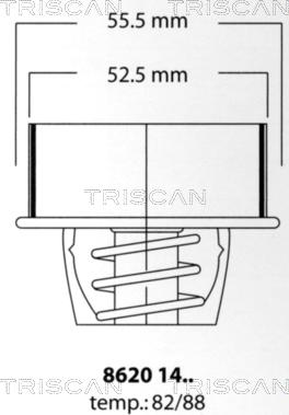 Triscan 8620 1488 - Термостат, охолоджуюча рідина autozip.com.ua