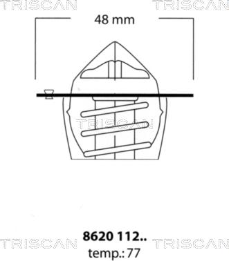 Triscan 8620 11277 - Термостат, охолоджуюча рідина autozip.com.ua