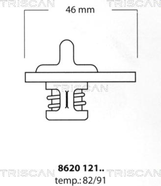 Triscan 8620 12191 - Термостат, охолоджуюча рідина autozip.com.ua