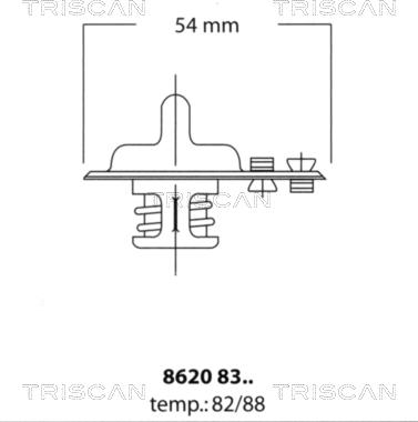 Triscan 8620 8388 - Термостат, охолоджуюча рідина autozip.com.ua