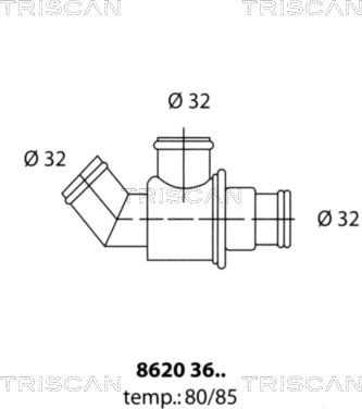 Triscan 8620 3685 - Термостат, охолоджуюча рідина autozip.com.ua