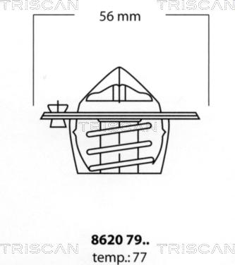 Triscan 8620 7977 - Термостат, охолоджуюча рідина autozip.com.ua