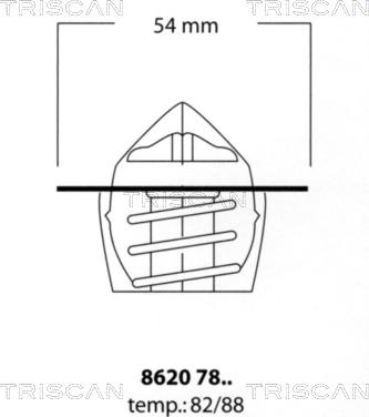 Triscan 8620 7888 - Термостат, охолоджуюча рідина autozip.com.ua