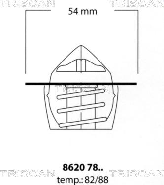 Triscan 8620 7882 - Термостат, охолоджуюча рідина autozip.com.ua