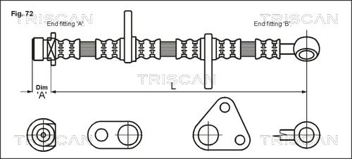 Triscan 8150 40110 - Гальмівний шланг autozip.com.ua