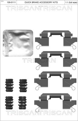 Triscan 8105 101679 - Комплектуючі, колодки дискового гальма autozip.com.ua