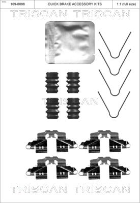 Triscan 8105 131655 - Комплектуючі, колодки дискового гальма autozip.com.ua