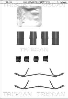 Triscan 8105 131656 - Комплектуючі, колодки дискового гальма autozip.com.ua