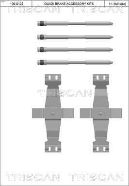 Triscan 8105 801602 - Комплектуючі, колодки дискового гальма autozip.com.ua