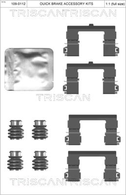 Triscan 8105 241628 - Комплектуючі, колодки дискового гальма autozip.com.ua