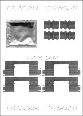 Triscan 8105 251603 - Комплектуючі, колодки дискового гальма autozip.com.ua