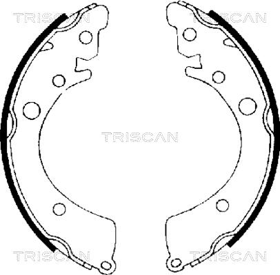 Triscan 8100 40402 - Комплект гальм, барабанний механізм autozip.com.ua