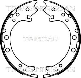 Triscan 8100 40008 - Комплект гальм, барабанний механізм autozip.com.ua