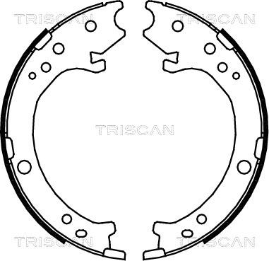 Triscan 8100 40007 - Комплект гальм, барабанний механізм autozip.com.ua