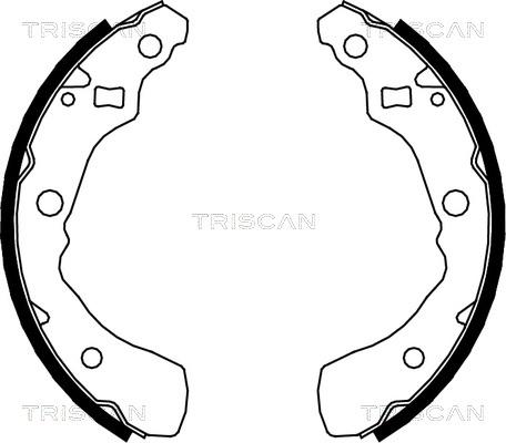 Triscan 8100 41618 - Комплект гальм, барабанний механізм autozip.com.ua