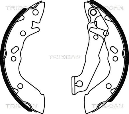 Triscan 8100 43560 - Комплект гальм, барабанний механізм autozip.com.ua