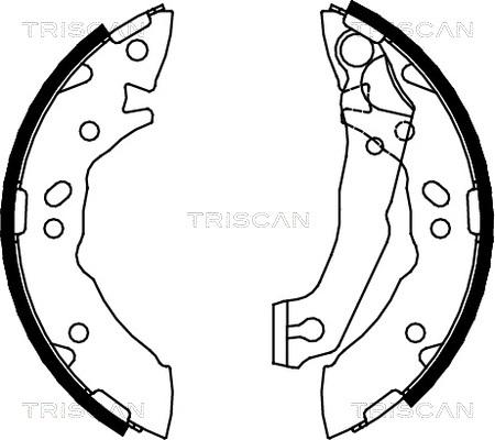 Triscan 8100 43621 - Комплект гальм, барабанний механізм autozip.com.ua