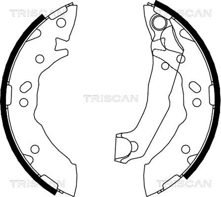 Triscan 8100 43627 - Комплект гальм, барабанний механізм autozip.com.ua