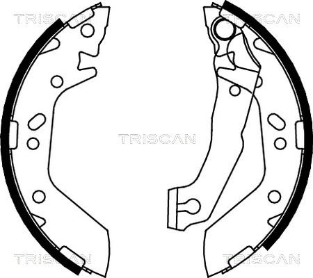 Triscan 8100 43012 - Комплект гальм, барабанний механізм autozip.com.ua