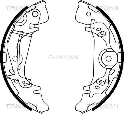 Triscan 8100 43017 - Комплект гальм, барабанний механізм autozip.com.ua