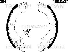 Triscan 8100 42384 - Комплект гальм, барабанний механізм autozip.com.ua
