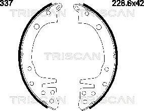 Triscan 8100 42337 - Комплект гальм, барабанний механізм autozip.com.ua