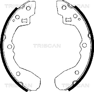 Triscan 8100 50406 - Комплект гальм, барабанний механізм autozip.com.ua