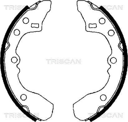 Triscan 8100 50434 - Комплект гальм, барабанний механізм autozip.com.ua