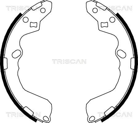 Triscan 8100 50002 - Комплект гальм, барабанний механізм autozip.com.ua