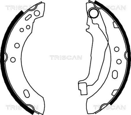 Triscan 8100 14543 - Комплект гальм, барабанний механізм autozip.com.ua