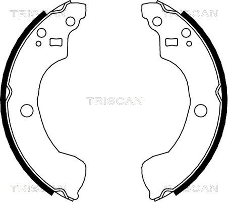 Triscan 8100 14004 - Комплект гальм, барабанний механізм autozip.com.ua
