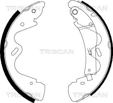 Triscan 8100 14005 - Комплект гальм, барабанний механізм autozip.com.ua