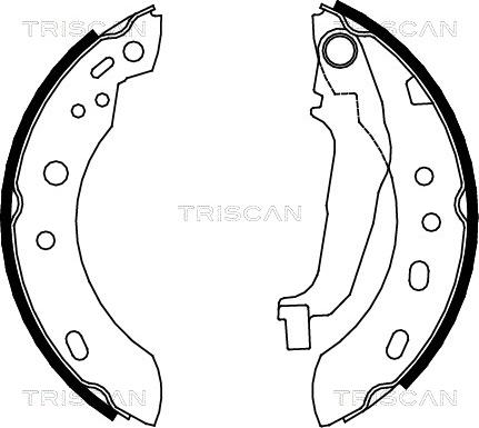 Triscan 8100 14001 - Комплект гальм, барабанний механізм autozip.com.ua