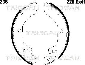 Triscan 8100 14338 - Комплект гальм, барабанний механізм autozip.com.ua