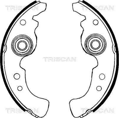 Triscan 8100 15486 - Комплект гальм, барабанний механізм autozip.com.ua
