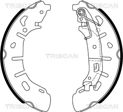 Triscan 8100 15028 - Комплект гальм, барабанний механізм autozip.com.ua