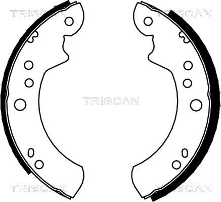 Triscan 8100 16443 - Комплект гальм, барабанний механізм autozip.com.ua
