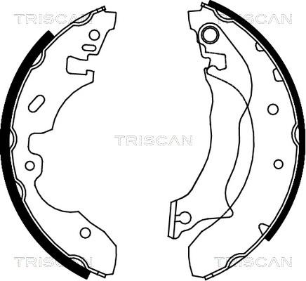 Triscan 8100 16585 - Комплект гальм, барабанний механізм autozip.com.ua