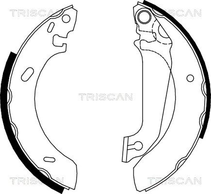 Triscan 8100 16536 - Комплект гальм, барабанний механізм autozip.com.ua