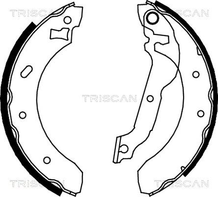 Triscan 8100 16537 - Комплект гальм, барабанний механізм autozip.com.ua