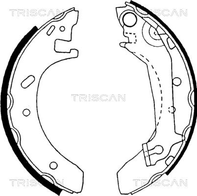 Triscan 8100 16574 - Комплект гальм, барабанний механізм autozip.com.ua