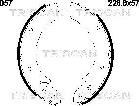 Triscan 8100 16057 - Комплект гальм, барабанний механізм autozip.com.ua