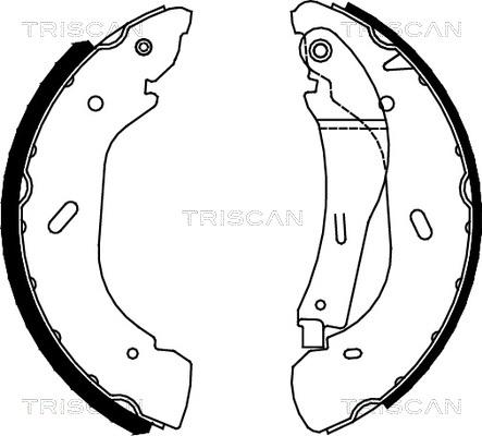 Triscan 8100 16005 - Комплект гальм, барабанний механізм autozip.com.ua