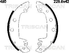 Triscan 8100 10490 - Комплект гальм, барабанний механізм autozip.com.ua