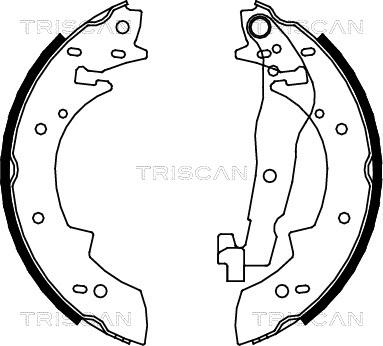 Triscan 8100 10447 - Комплект гальм, барабанний механізм autozip.com.ua