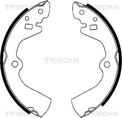 Triscan 8100 10464 - Комплект гальм, барабанний механізм autozip.com.ua